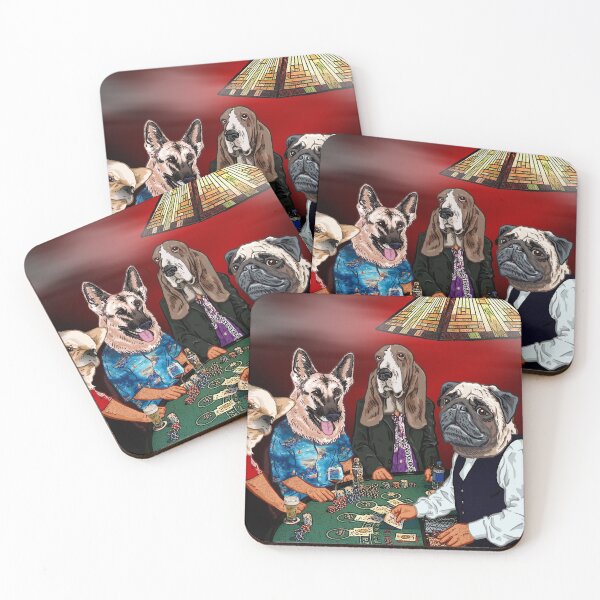 Item preview, Four Dogs Playing Black Jack designed and sold by Arthur Wendler.