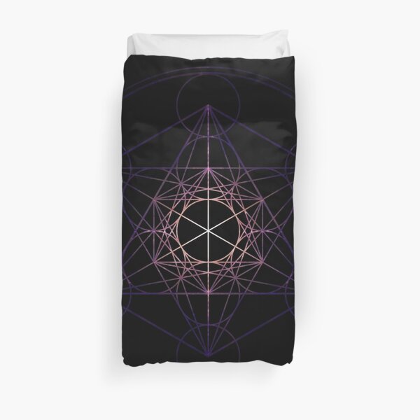 Metatron's Cube (Star Seed) Sacred Geometry High Resolution Duvet Cover