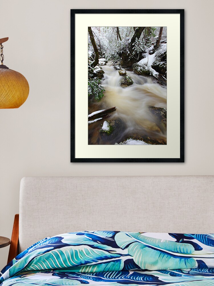 Thumbnail 1 of 7, Framed Art Print, Winter at Crator Creek, Cradle Mountain National Park, Tasmania, Australia designed and sold by Michael Boniwell.