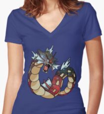 Gyarados - Pokemon Women's Fitted V-Neck T-Shirt