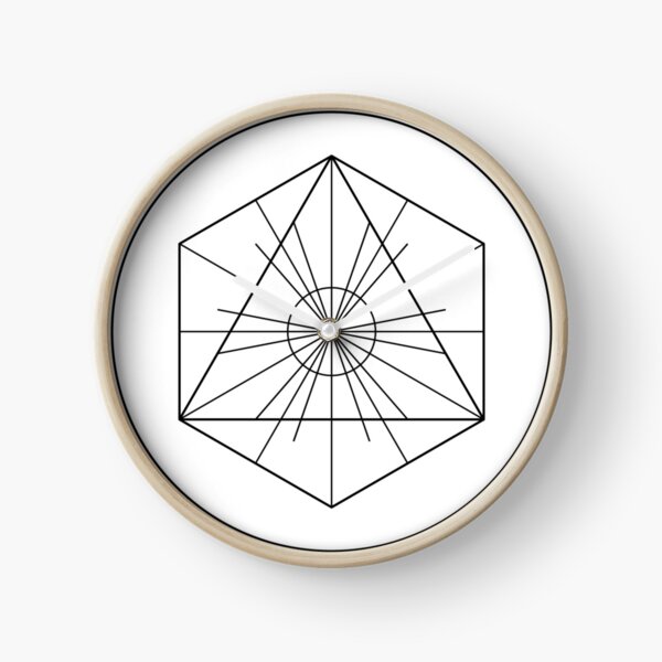 Metatron's Hidden Eye [Circled] [Black Ink] Clock