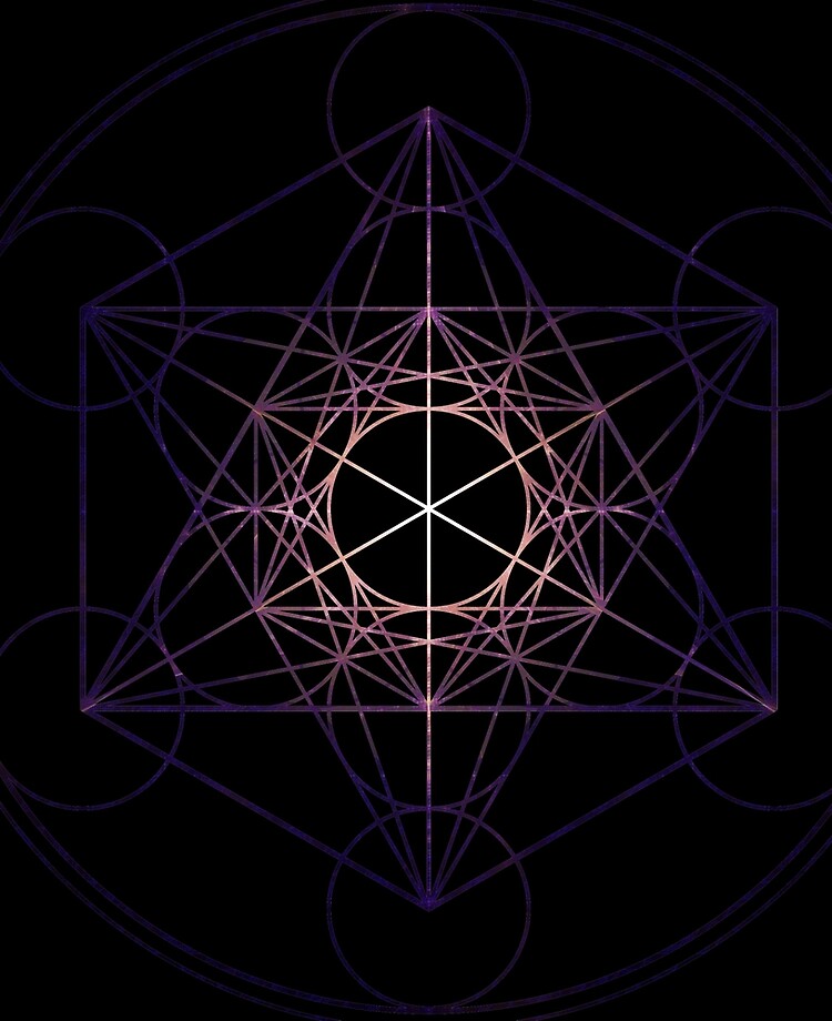 Glowing sacral symbol of Metatrons Cube on the background of space Stock  Vector  Adobe Stock