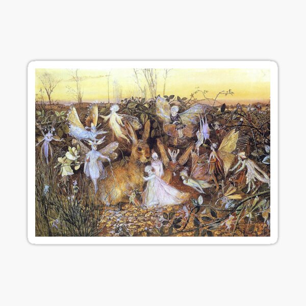Item preview, Rabbit Among the Fairies - John Anster Fitzgerald designed and sold by forgottenbeauty.