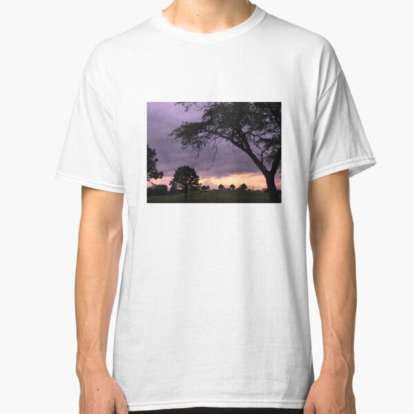 Nebraska Sunset Over Tree Hill Classic T-Shirt