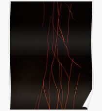 Light waves created by a fire-cracker on a dark night Poster