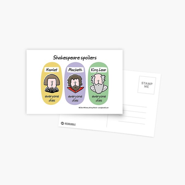 Shakespeare-Spoiler Postkarte