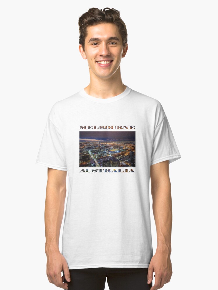 Alternate view of Melbourne at Night Classic T-Shirt