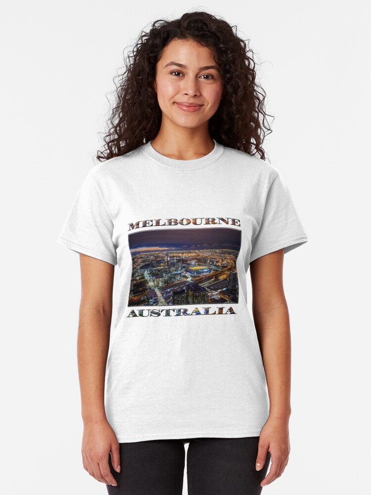 Alternate view of Melbourne at Night Classic T-Shirt
