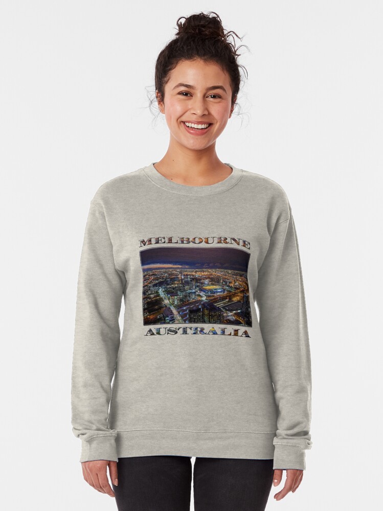 Alternate view of Melbourne at Night Pullover Sweatshirt