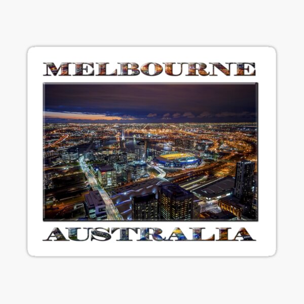 Melbourne at Night Sticker