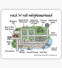 rock 'n' roll neighbourhood Sticker