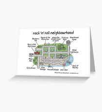 rock 'n' roll neighbourhood Greeting Card