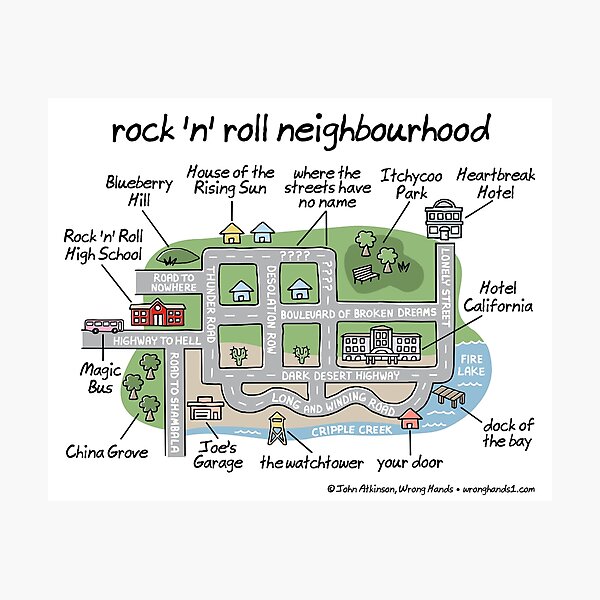rock 'n' roll neighbourhood Photographic Print