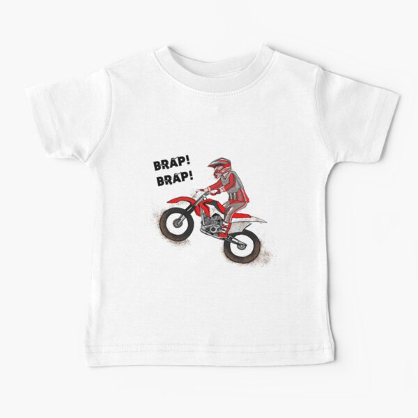 Brap Brap Motorbike Dirtbike Cartoon Baby T-Shirt