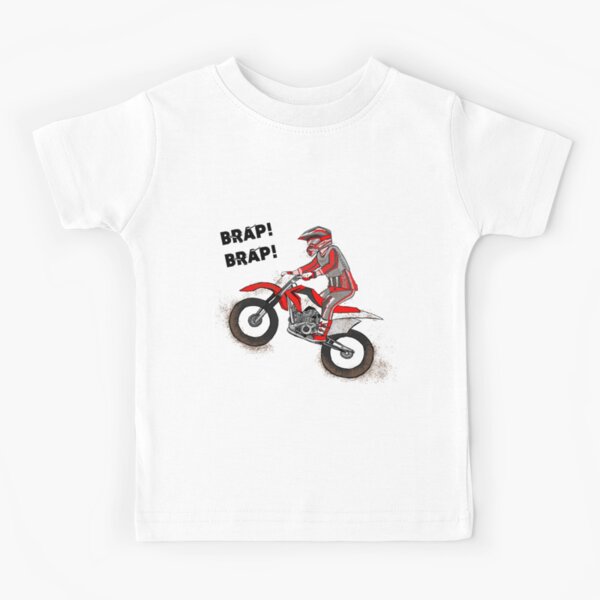 Brap Brap Motorrad Dirtbike Cartoon Kinder T-Shirt