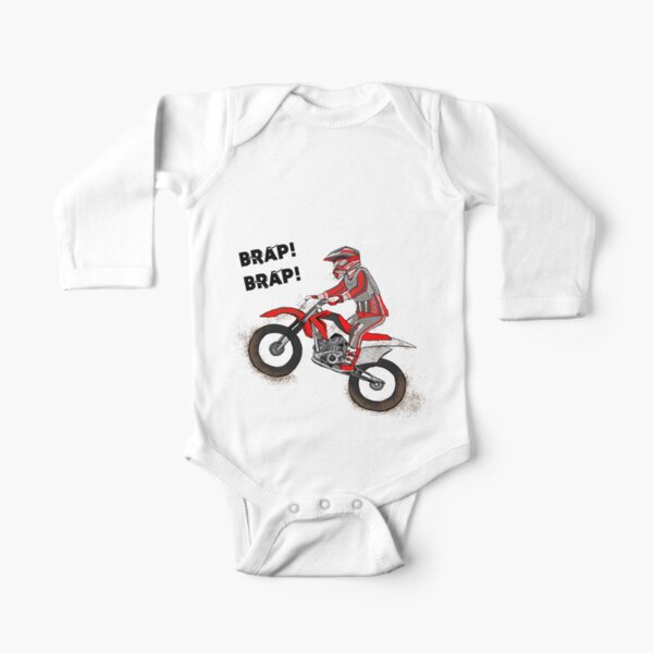 Brap Brap Cartoon Dirtbike Body manches longues