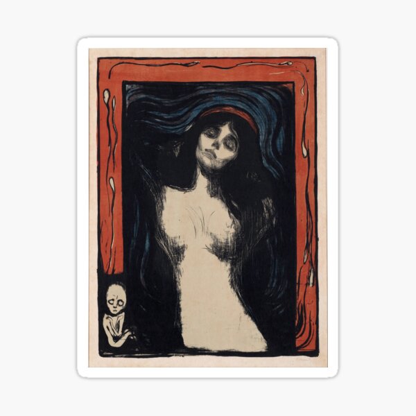 Madonna 2 by Edvard Munch (Reproduction) Sticker