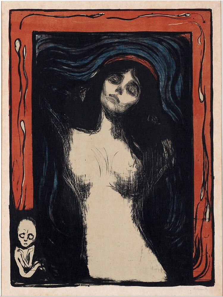 Madonna 2 by Edvard Munch (Reproduction) by RozAbellera