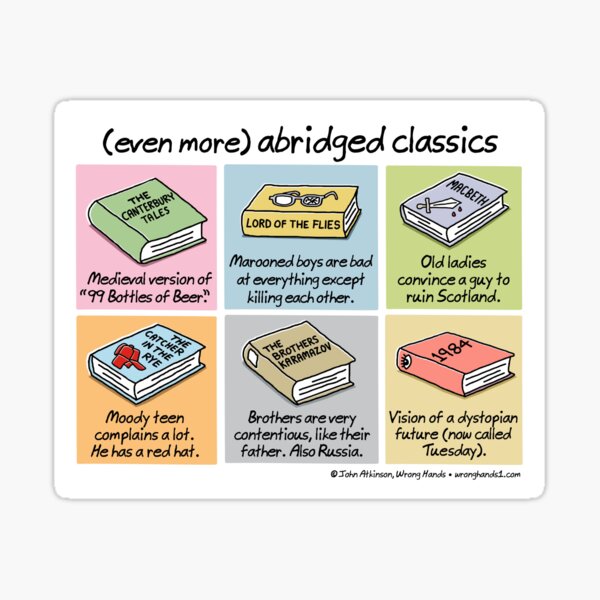 Item preview, (even more) abridged classics designed and sold by WrongHands.