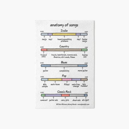 anatomy of songs Art Board Print