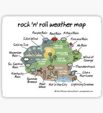 rock 'n' roll weather map Sticker