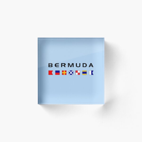 Bermuda Maritime Nautical Signal Flags Light-Color Acrylic Block