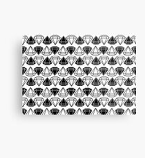Black and white diamonds pattern Metal Print