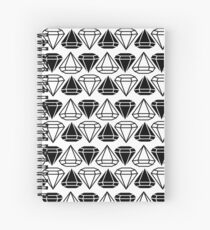 Black and white diamonds pattern Spiral Notebook