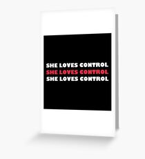 Tarjeta de felicitación Ella ama el control