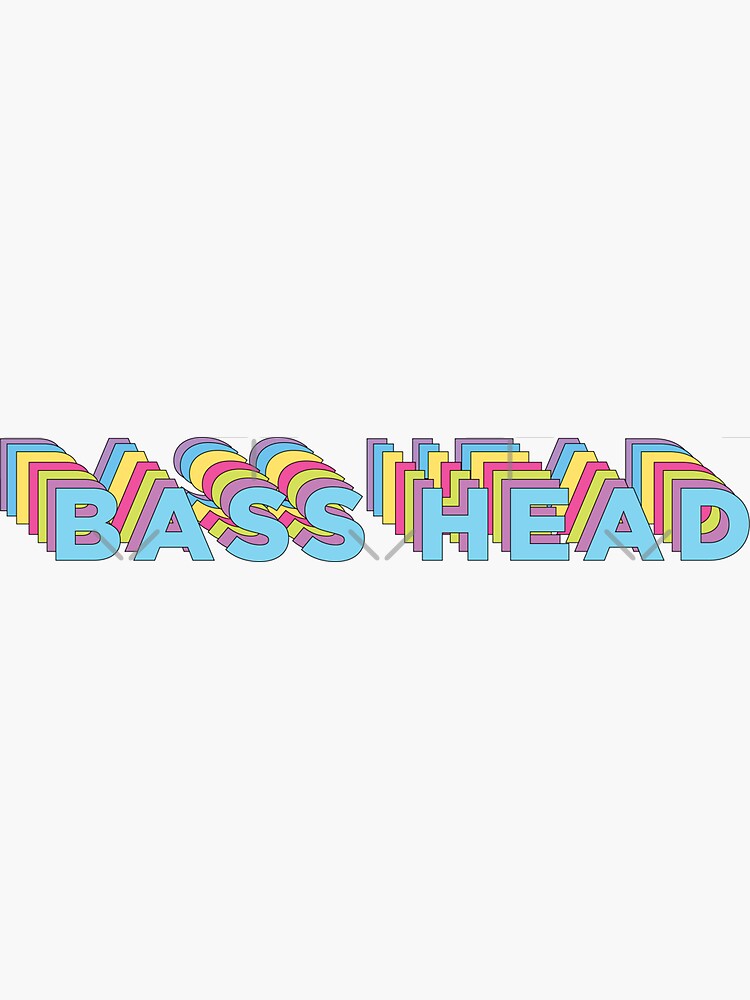 Thumbnail 3 von 3, Sticker, Bass Kopf designt und verkauft von BexKelly.