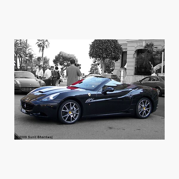 Black Ferrari California Photographic Print