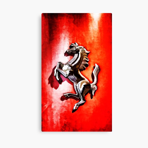 Ferrari Logo Art Canvas Print