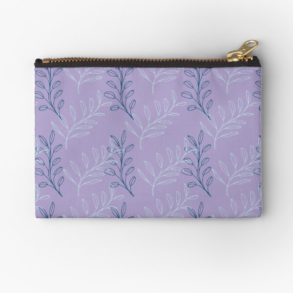 Homeland Flora Floating Leaves in Lilac Zipper Pouch
