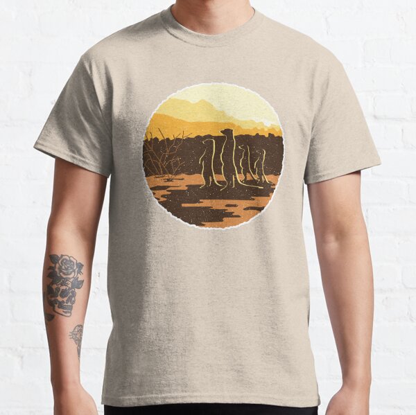 Meerkat Sunset Desert Scene Classic T-Shirt