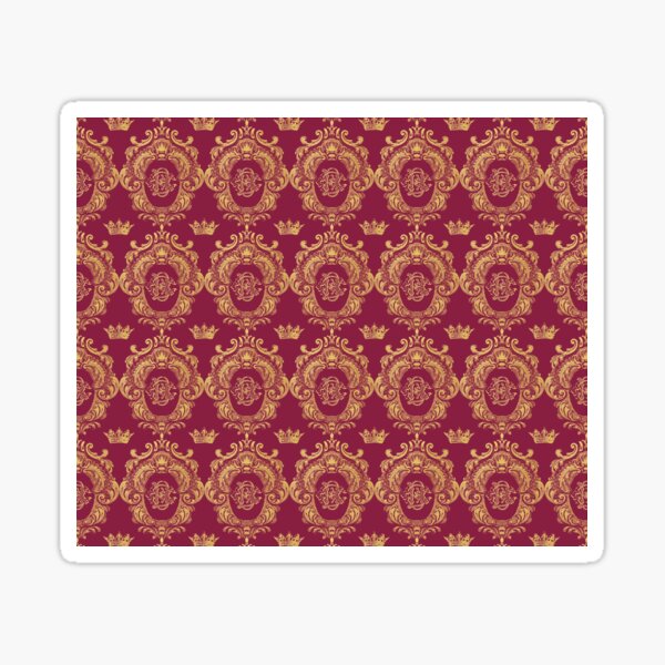 Castlefield Monogram Crest Red & Gold Sticker