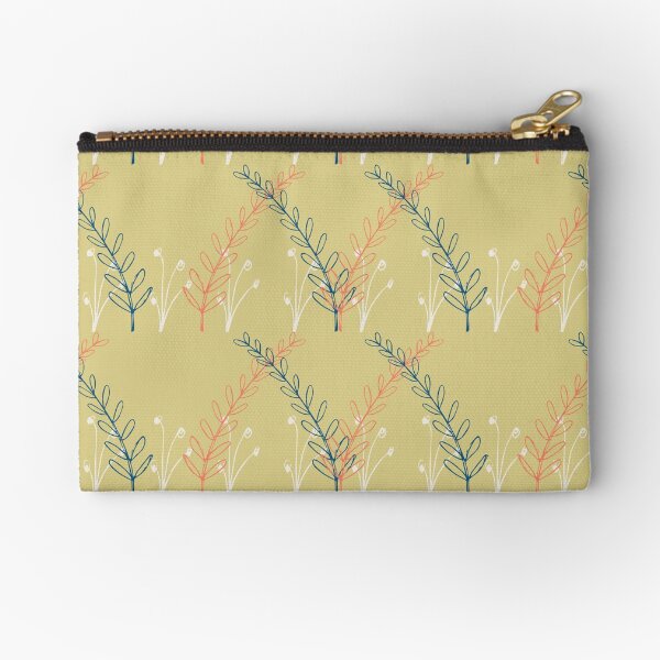 Homeland Flora Meadow in Mustard Zipper Pouch