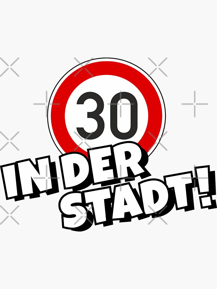 Thumbnail 4 of 4, Sticker, Tempo 30 in the city - bicycle sticker designed and sold by theshirtshops.