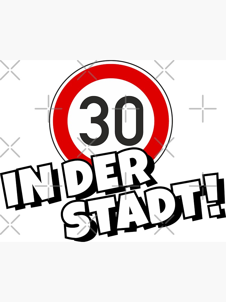 Thumbnail 3 of 3, Magnet, Tempo 30 in the city - bicycle sticker designed and sold by theshirtshops.