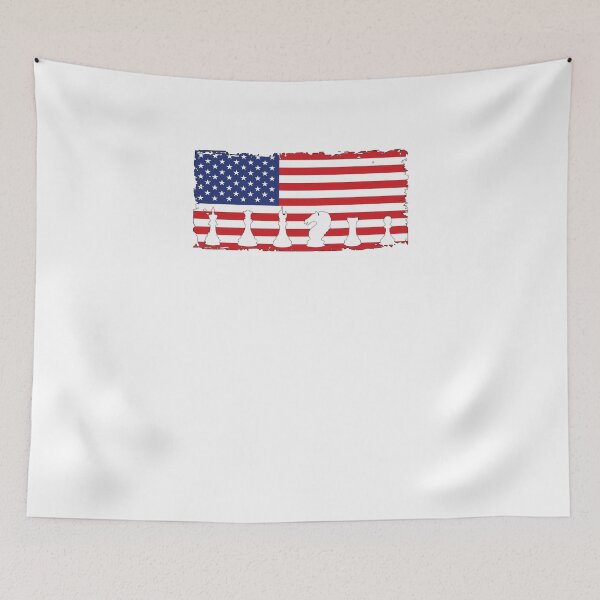 Item preview, American Chess Flag V4 designed and sold by TeeTimeGuys.