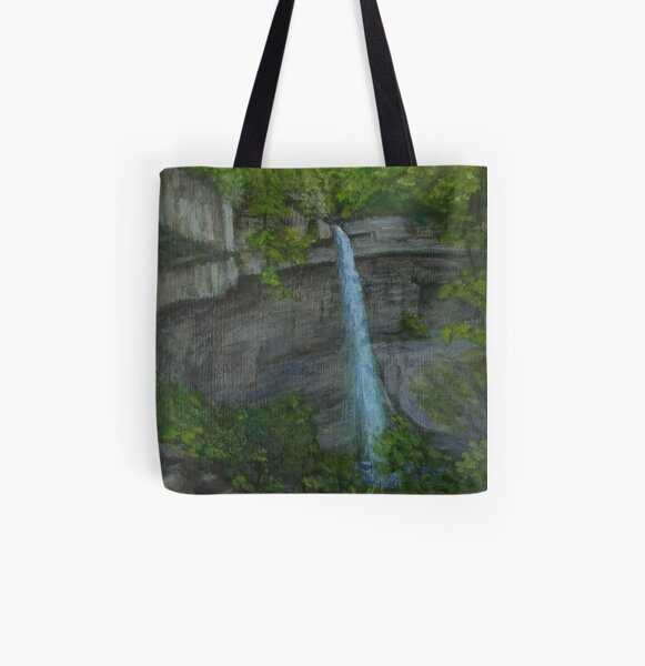 Carpenter Falls by Laura Jaen All Over Print Tote Bag