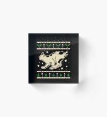 Christmas Japanese Bobtail Cat Gift Acrylic Block