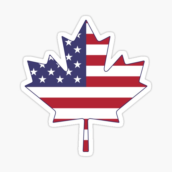 Item preview, Canadian American Flag V9 designed and sold by TeeTimeGuys.