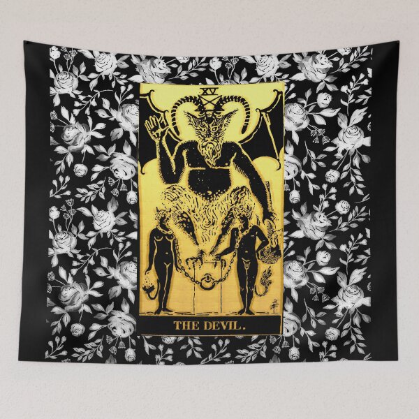 Item preview, Floral Tarot Print - The Devil designed and sold by Annalee Beer.