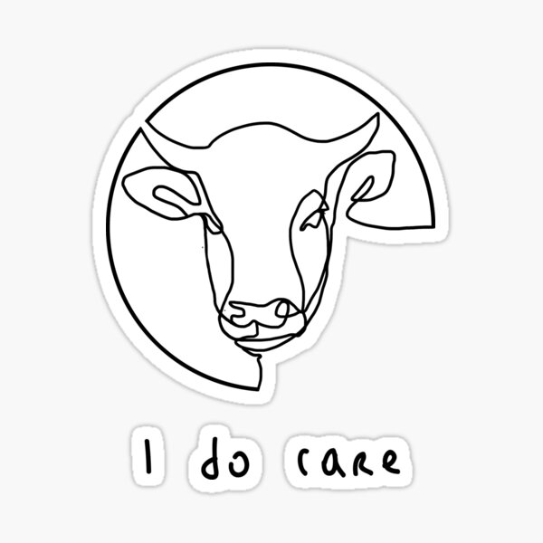 I do Care - Animals - Minimalist Sticker