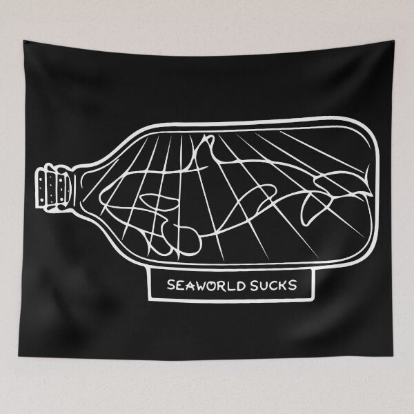 Item preview, SeaWorld Sucks Black and White designed and sold by LoraMaze.