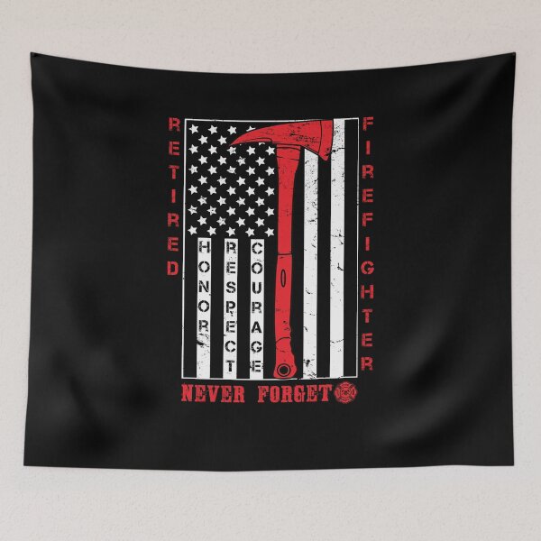 Item preview, 911 Never Forget Retired Firefighter Hero Thin Red Line 9/11 2001 designed and sold by Basti09.