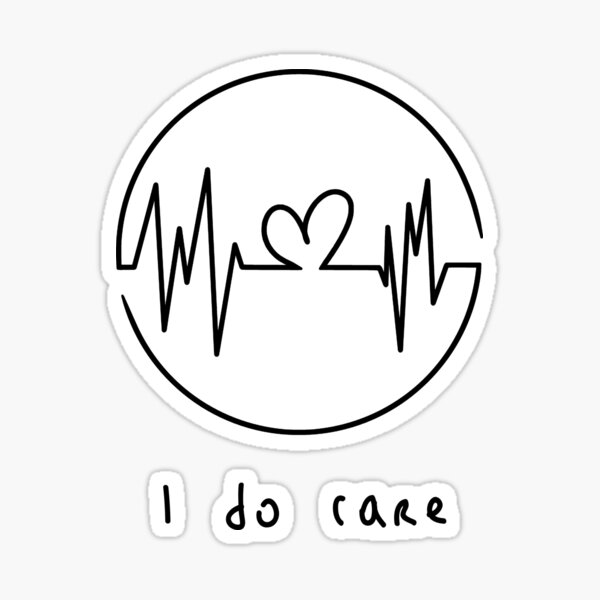 I Do Care - Health - Minimalist Sticker