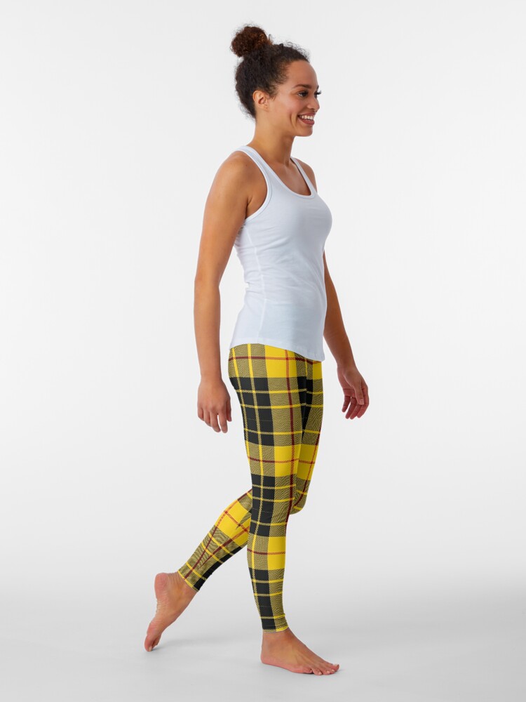 Yellow 2025 tartan leggings