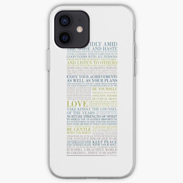 Desiderata by Max Ehrmann (Multi-coloured) iPhone Soft Case