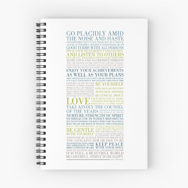 Item preview, Desiderata by Max Ehrmann (Multi-coloured) designed and sold by TypographyTales.